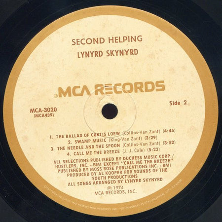 Lynyrd Skynyrd : Second Helping (LP, Album, RE, RP, Pin)