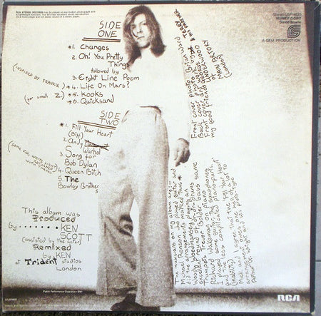 David Bowie : Hunky Dory (LP, Album, Ind)