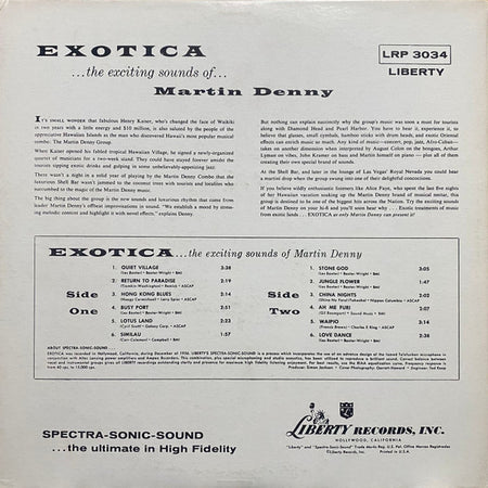 Martin Denny : Exotica (LP, Album, Mono, RE)