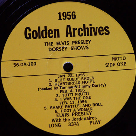 Elvis Presley : Dorsey Shows  (LP, Comp, Mono, Unofficial)
