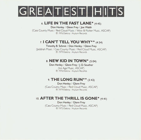 Eagles : Greatest Hits Volume 2 (CD, Comp, RE, Tar)