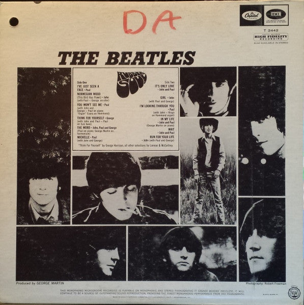 The Beatles : Rubber Soul (LP, Album, Mono, Pin)