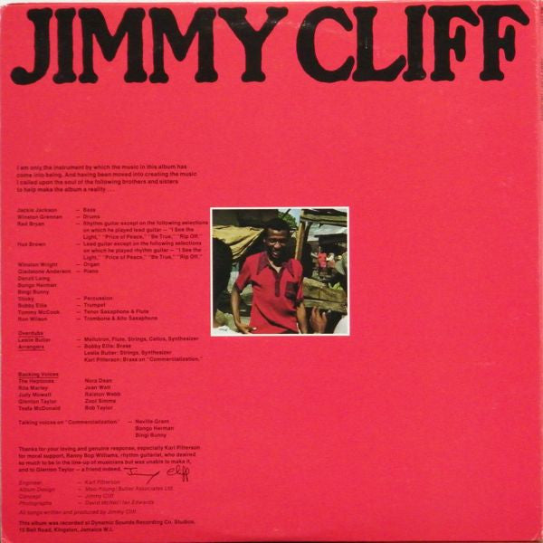 Jimmy Cliff : Unlimited (LP, Album, Promo)