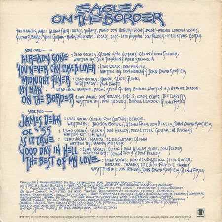Eagles : On The Border (LP, Album, RP, San)