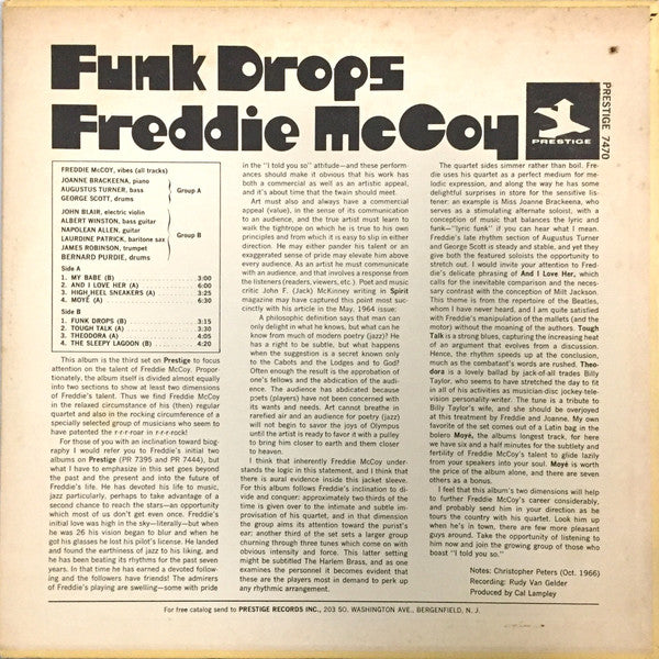 Freddie McCoy : Funk Drops (LP, Mono)