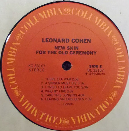 Leonard Cohen : New Skin For The Old Ceremony (LP, Album, RE, 2nd)