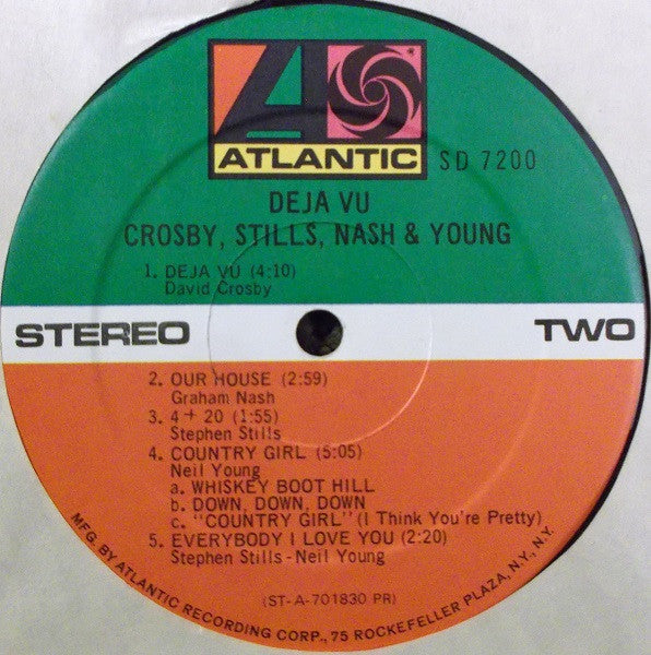 Crosby, Stills, Nash & Young : Déjà Vu (LP, Album, RE, PR;)