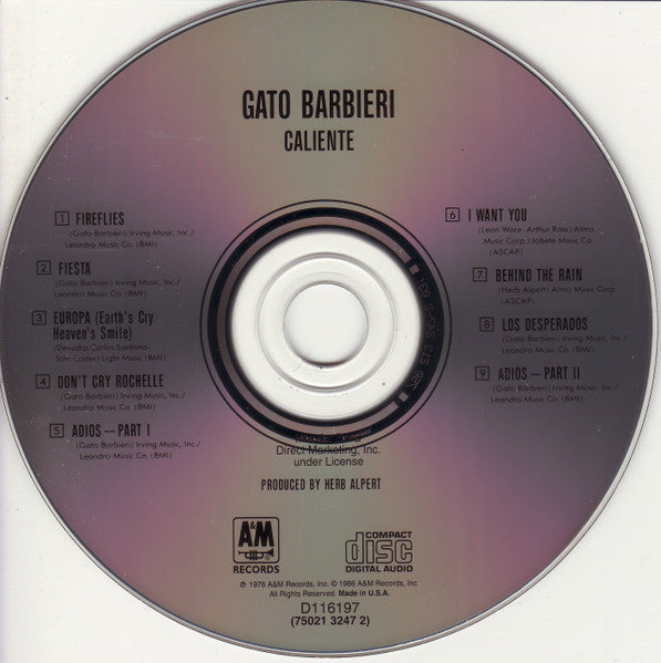 Gato Barbieri : Caliente! (CD, Album, Club, RE)