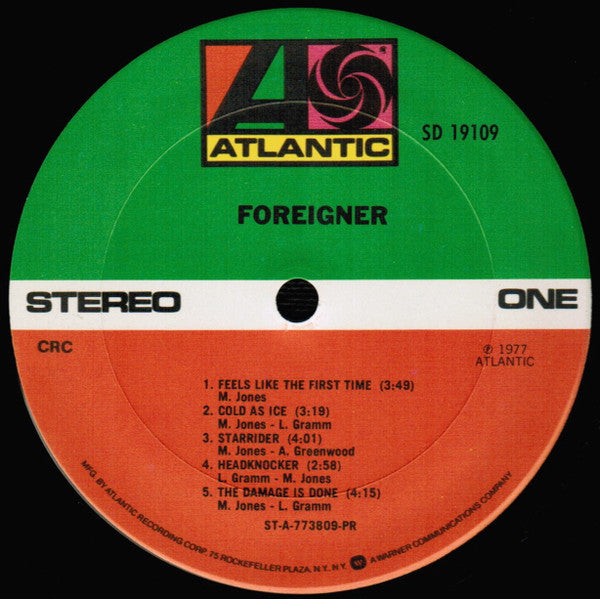 Foreigner : Foreigner (LP, Album, Club, RE, Col)
