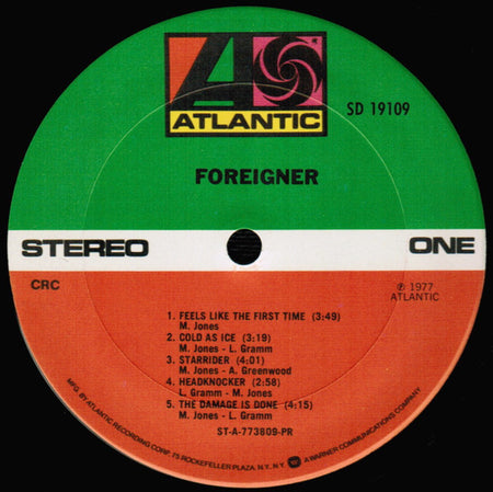 Foreigner : Foreigner (LP, Album, Club, RE, Col)