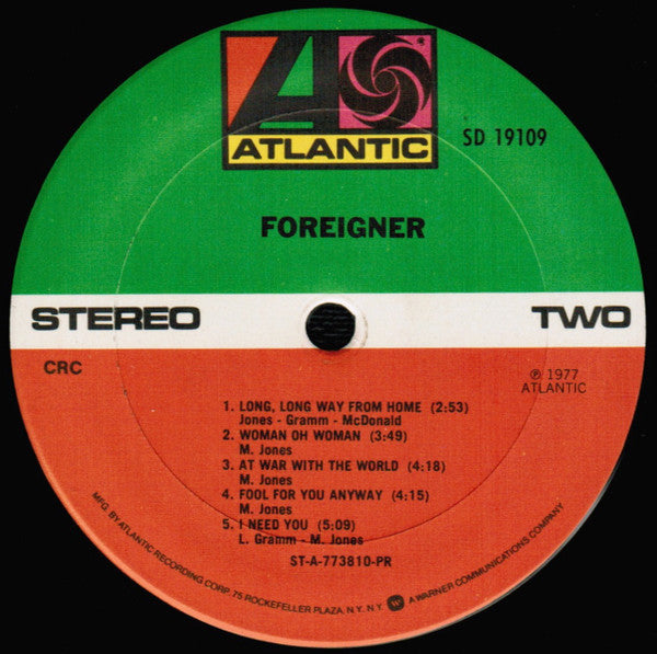 Foreigner : Foreigner (LP, Album, Club, RE, Col)