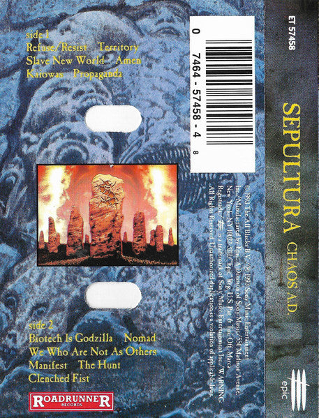 Sepultura : Chaos A.D. (Cass, Album)