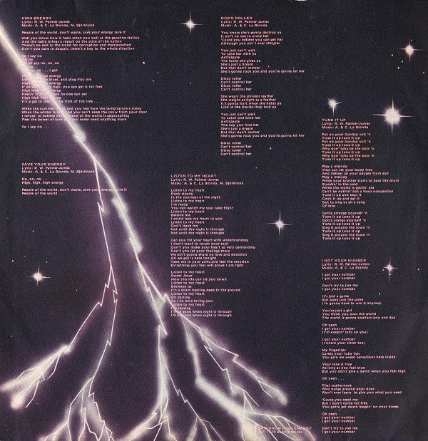 La Bionda : High Energy (LP, Album)