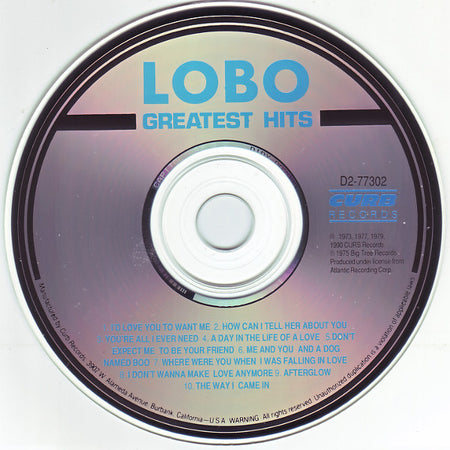 Lobo (3) : Greatest Hits (CD, Comp)