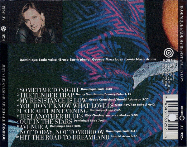 Dominique Eade : My Resistance Is Low (CD, Album)