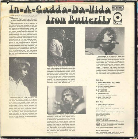 Iron Butterfly : In-A-Gadda-Da-Vida (LP, Album, RP, Pre)