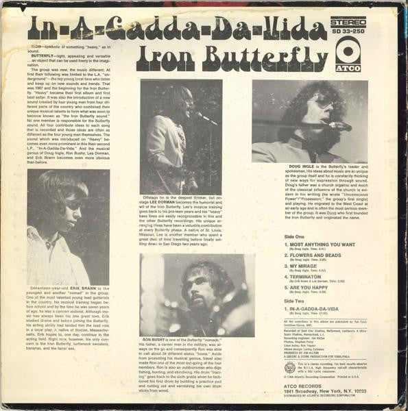 Iron Butterfly : In-A-Gadda-Da-Vida (LP, Album, RP, Pre)