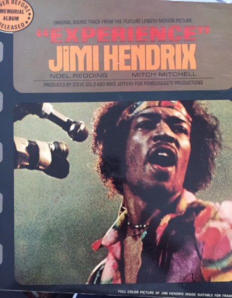 Jimi Hendrix : Original Sound Track 'Experience' (LP, Album, Gat)
