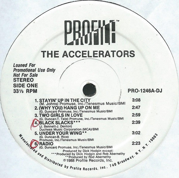 The Accelerators : The Accelerators (LP, Album, Promo)