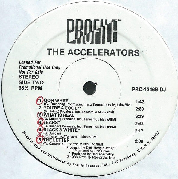 The Accelerators : The Accelerators (LP, Album, Promo)
