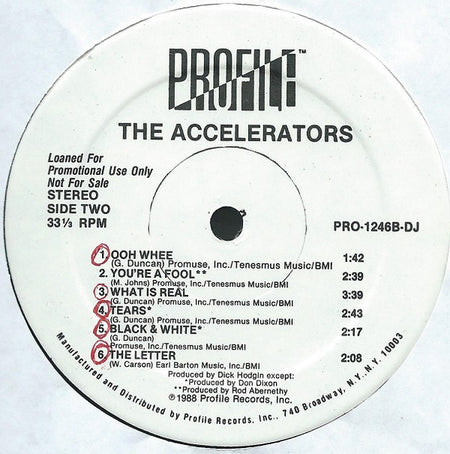 The Accelerators : The Accelerators (LP, Album, Promo)