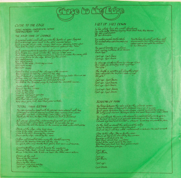 Yes : Close To The Edge (LP, Album, SP-)