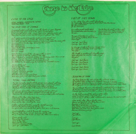 Yes : Close To The Edge (LP, Album, SP-)