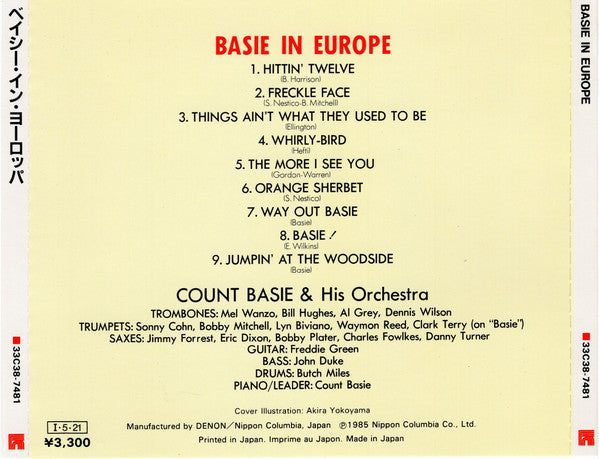Count Basie & His Orchestra* : Basie In Europe = ベイシー・イン・ヨーロッパ (CD, Album, Mono)