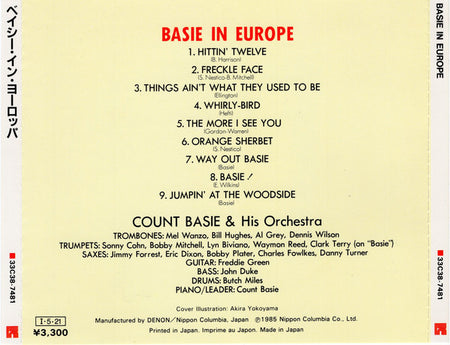 Count Basie & His Orchestra* : Basie In Europe = ベイシー・イン・ヨーロッパ (CD, Album, Mono)