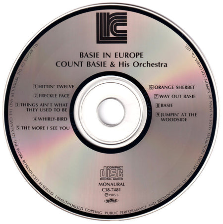 Count Basie & His Orchestra* : Basie In Europe = ベイシー・イン・ヨーロッパ (CD, Album, Mono)