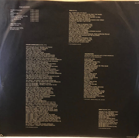 David Bowie : Young Americans (LP, Album)