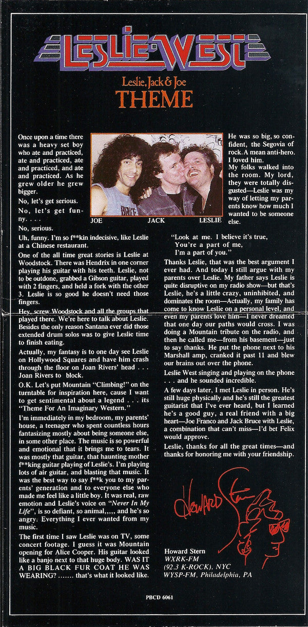 Leslie West : Theme (CD, Album)