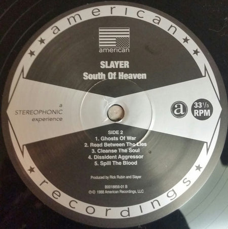 Slayer : South Of Heaven (LP, Album, RE, RM, 180)