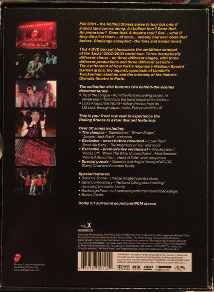 The Rolling Stones : Four Flicks (4xDVD-V, Multichannel, NTSC)