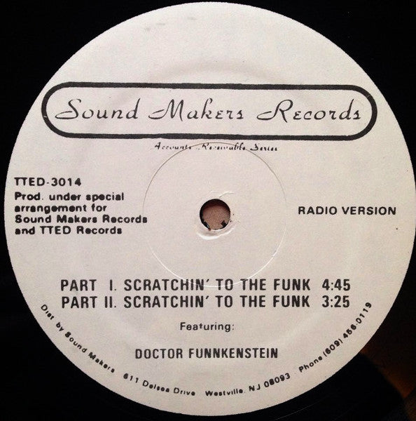 Doctor Funnkenstein : Scratchin' To The Funk (12", Promo)