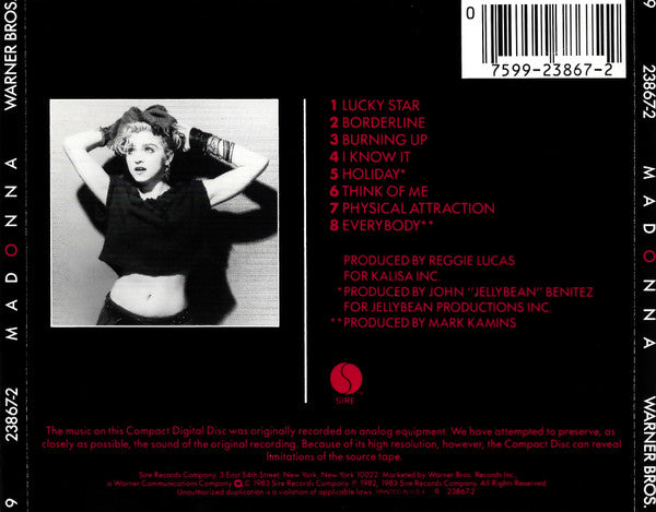 Madonna : Madonna (CD, Album, RE, RP, SRC)