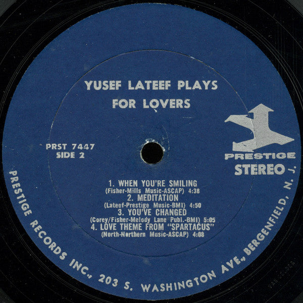 Yusef Lateef : Plays For Lovers (LP, Comp, RM)