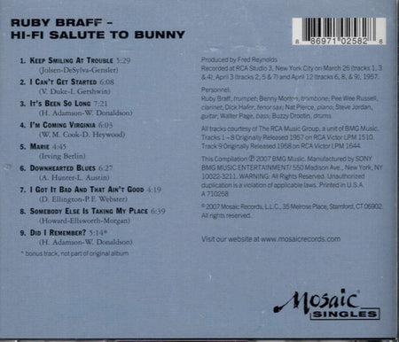 Ruby Braff : Hi-Fi Salute To Bunny (CD, Album, Comp, RM)