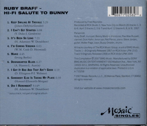 Ruby Braff : Hi-Fi Salute To Bunny (CD, Album, Comp, RM)