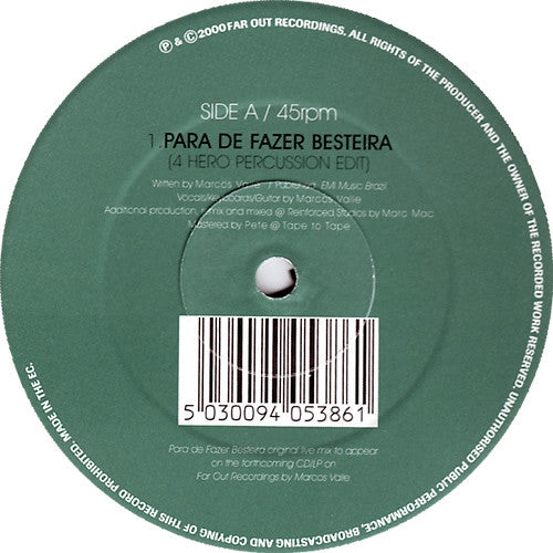 Marcos Valle : Para De Fazer Besteira (4 Hero Remixes) (12")