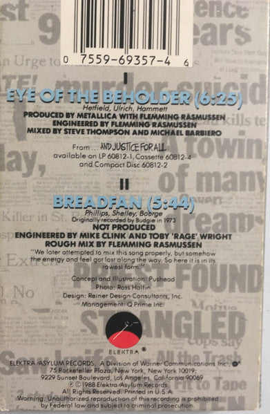 Metallica : Eye Of The Beholder (Cass, Single)