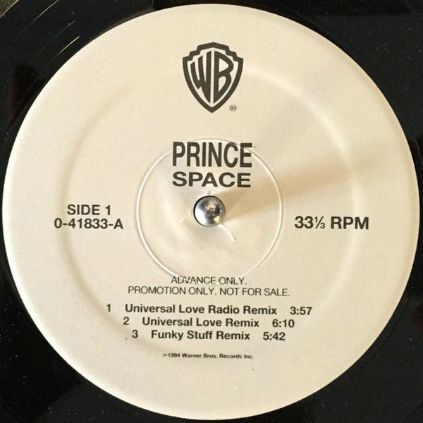 Prince : Space (12", Advance, Single, Promo)