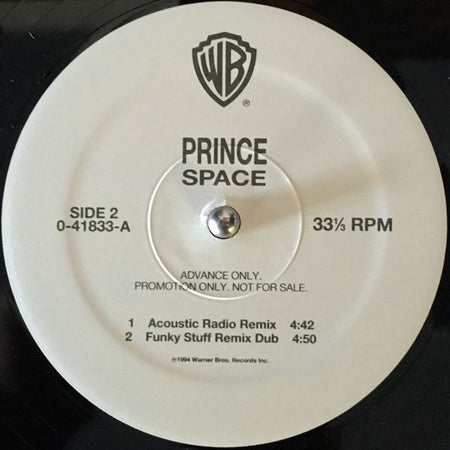 Prince : Space (12", Advance, Single, Promo)