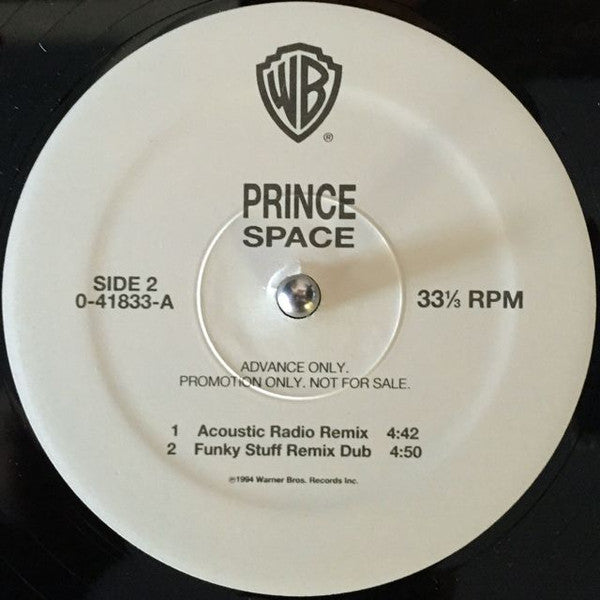 Prince : Space (12", Advance, Single, Promo)