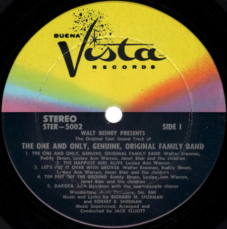 Richard M. Sherman & Robert B. Sherman Arranged And Conducted By Jack Elliott : The One And Only Genuine Original Family Band (LP, Album, Gat)