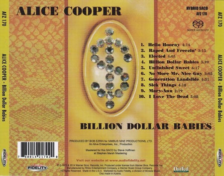 Alice Cooper : Billion Dollar Babies (SACD, Hybrid, Album, Ltd, Num, RE, RM, Sli)
