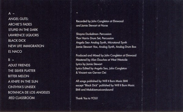 Xiu Xiu : Angel Guts: Red Classroom (Cass, Album, C46)