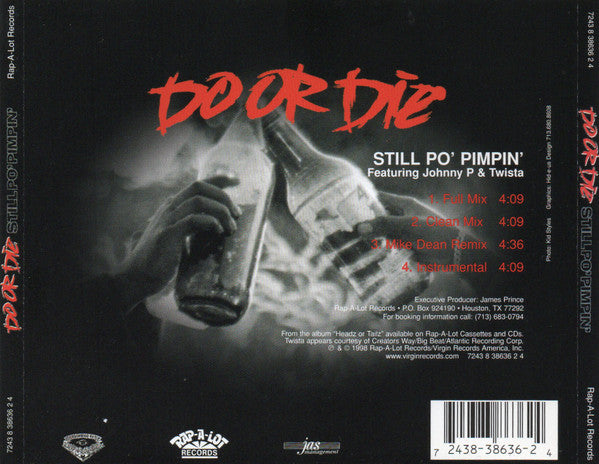 Do Or Die Feat. Johnny P* & Twista : Still Po' Pimpin' (CD, Single)