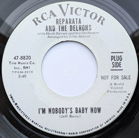 Reparata And The Delrons : I'm Nobody's Baby Now (7", Promo)