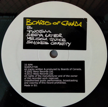 Boards Of Canada : Twoism (LP, MiniAlbum, RE, W/Lbl)